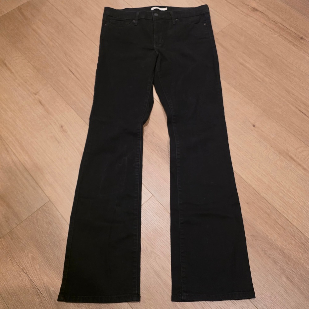 Levis 315 Shaping Bootcut Jeans Womens Fits 34x33 Black Denim Flare Pants